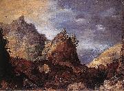 Mountain Scene with Bridges Joos de Momper